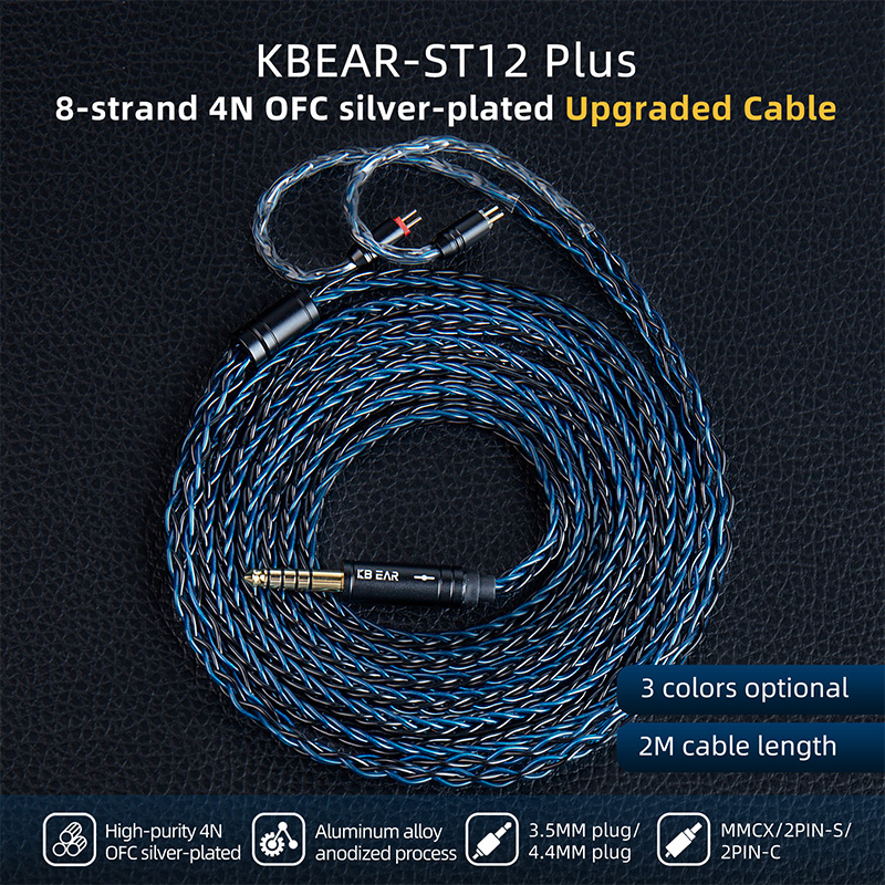 Balanced Headphone Cable 4.4Mm Mmcx - Kbear st12 plus iem kabel 8-adriges