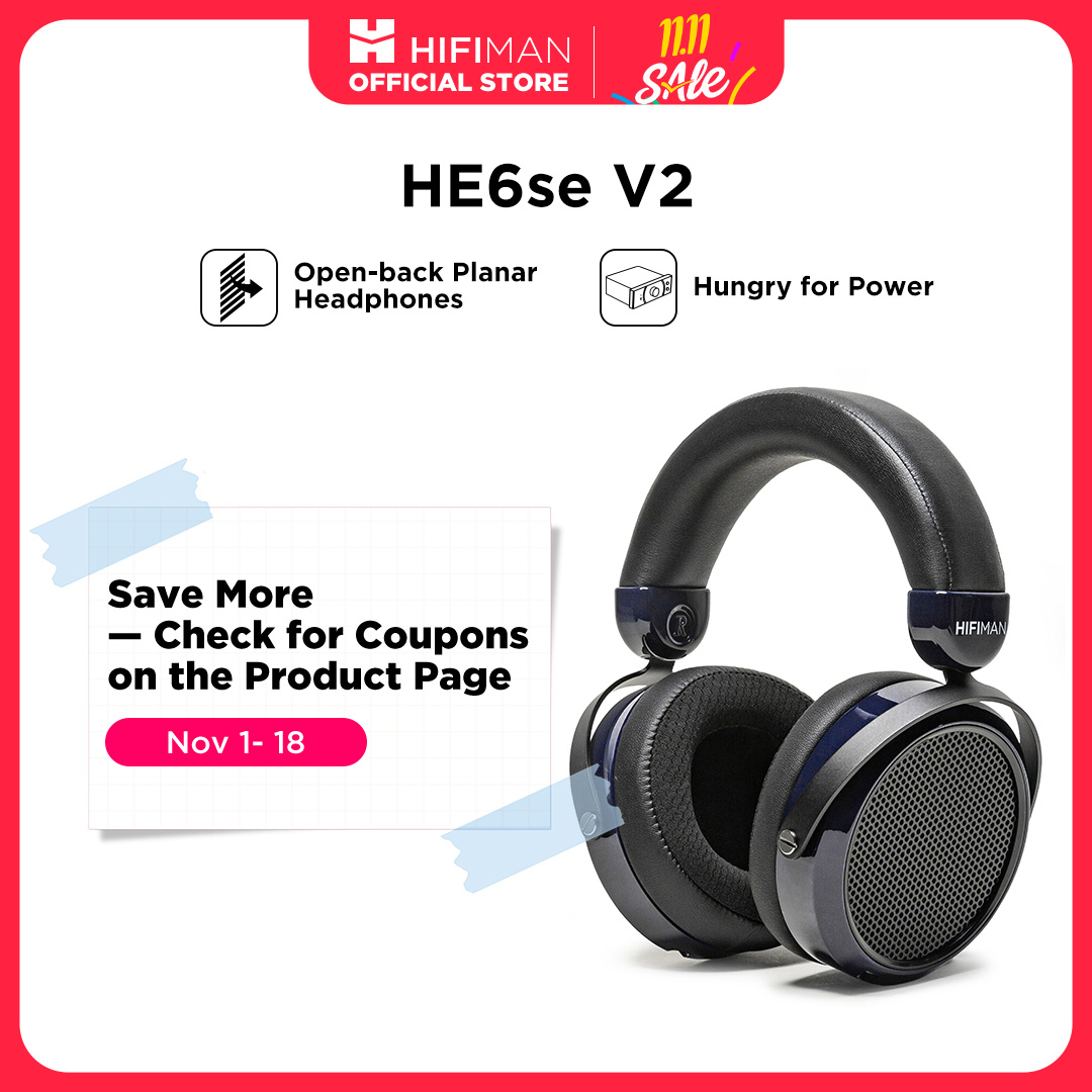 Audiophile Open Back Planar Headphones - HIFIMAN HE6se Over-Ear-Over-Ear-Planar-Magnetkopfhörer in voller Größe