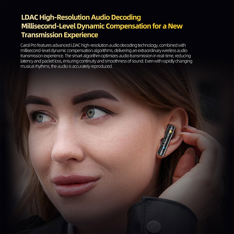 Active Noise Cancelling Headphones Over Ear - KZ Carol Pro TWS Bluetooth 5.4-Kopfhörer