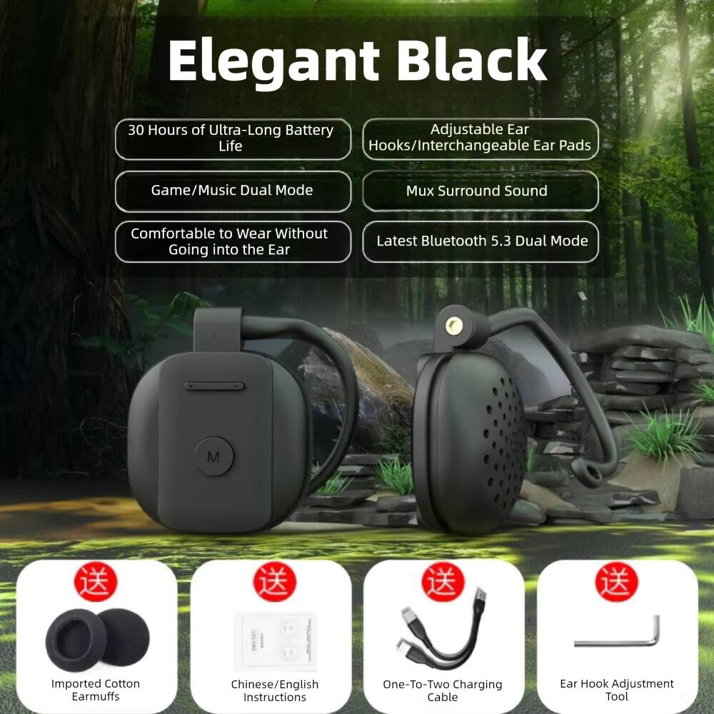 Wireless Earbuds Gaming Low Latency - Neue OWS Open-Ear Kabellose Bluetooth-Kopfhörer, 30