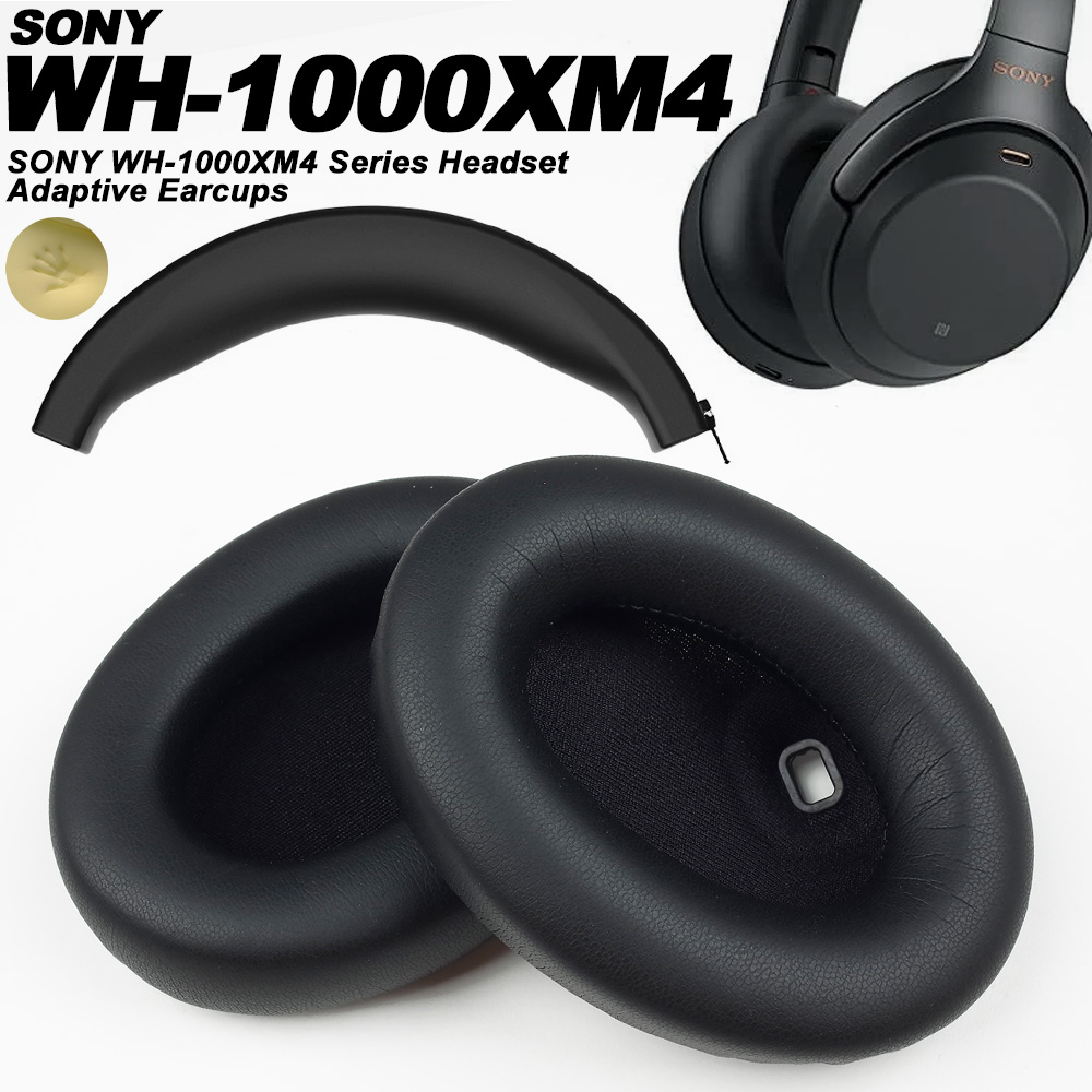 Headphone Replacement Ear Pads Memory Foam - Ohrpolster kompatibel mit SONY WH-1000XM4, Proteinleder,