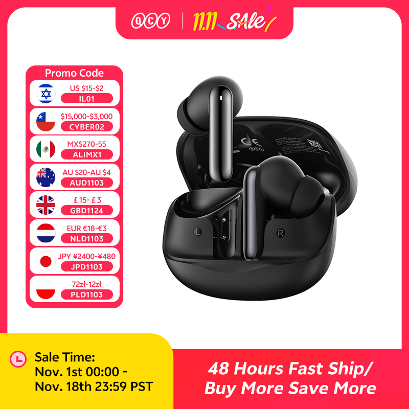 Active Noise Cancelling Headphones Over Ear - QCY Melobuds N50 ANC Bluetooth 5.4