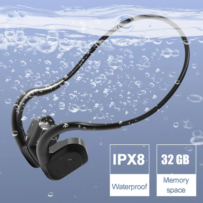 Bone Conduction Headphones Swimming Ip68 - IPX8 Wasserdichter Knochenleitungs-Kopfhörer Bluetooth5.3 Schwimmkopfhörer 32G