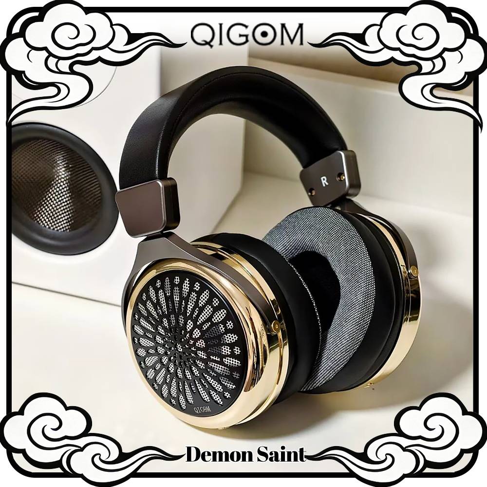 Audiophile Open Back Planar Headphones - QIGOM Demon Saint Over-Ear Open-Back-Headsets, planare