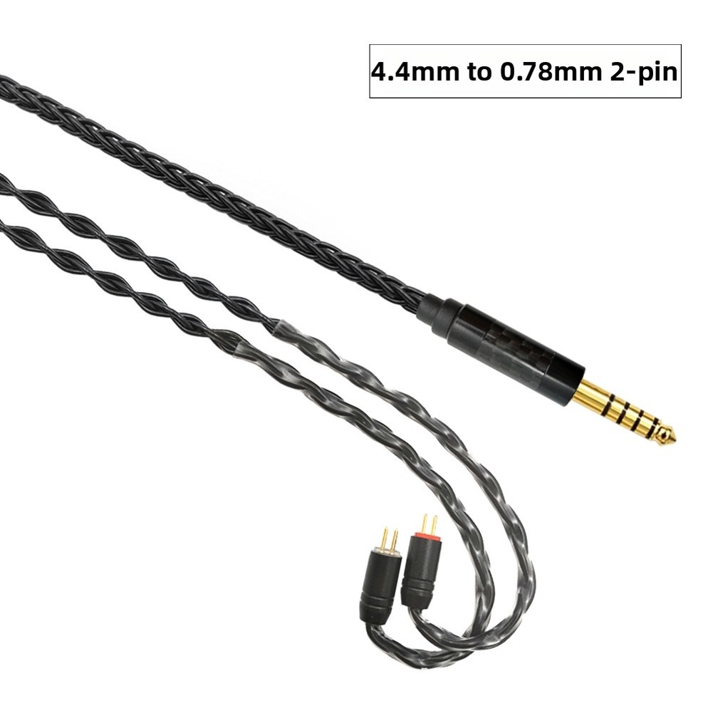 Balanced Headphone Cable 4.4Mm Mmcx - 8-adriges versilbertes Kopfhörer-Upgrade-Kabel für MMCX 0,78