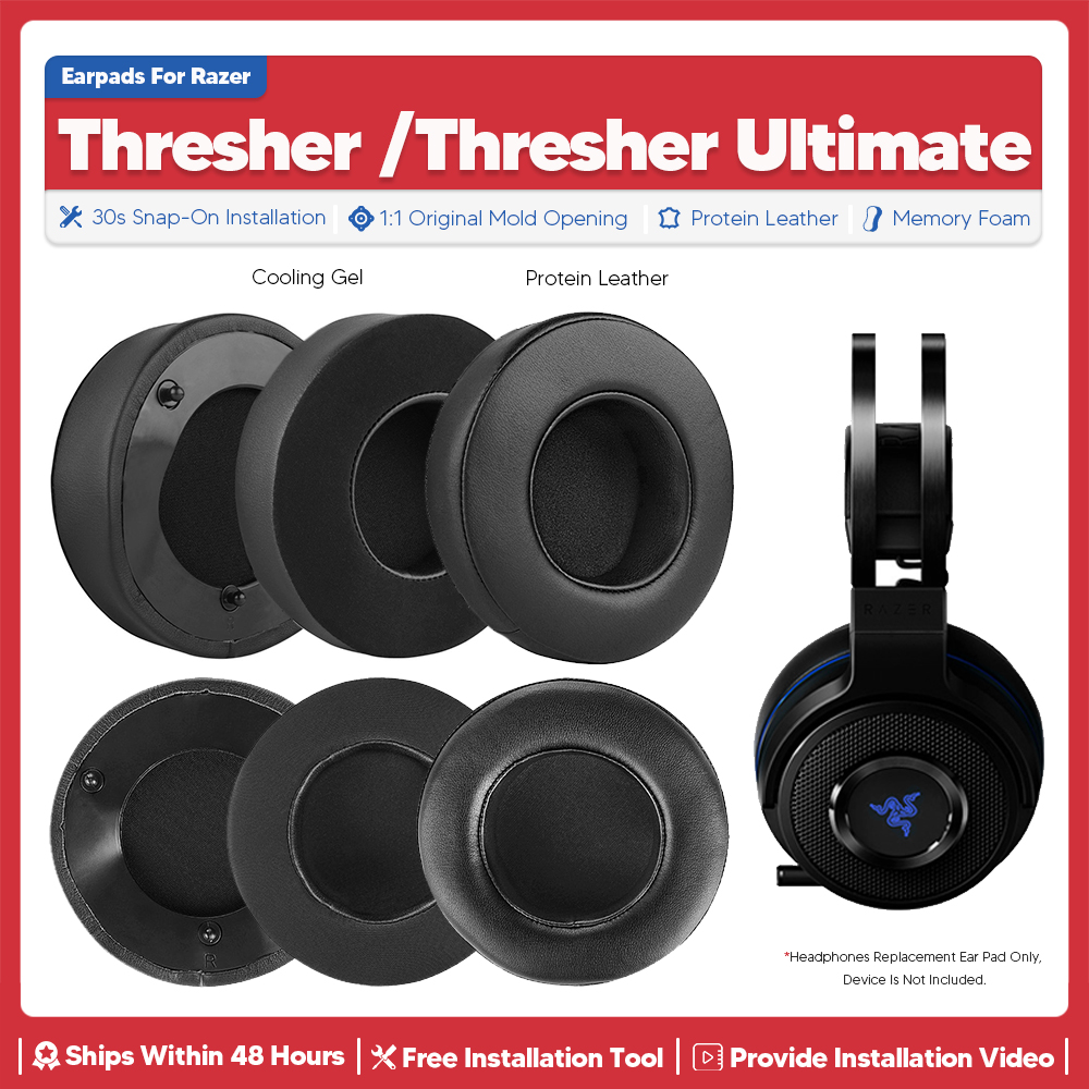 Headphone Replacement Ear Pads Memory Foam - Ersatz Ohrpolster Für Razer Thresher Ultimate