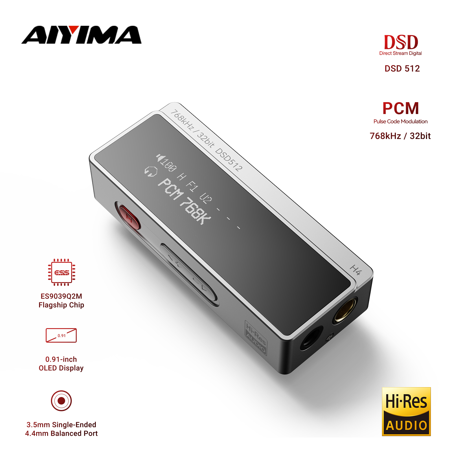 Headphone Amplifier Portable Dac Usb - AIYIMA H4 HIFI Tragbarer Kopfhörerverstärker USB