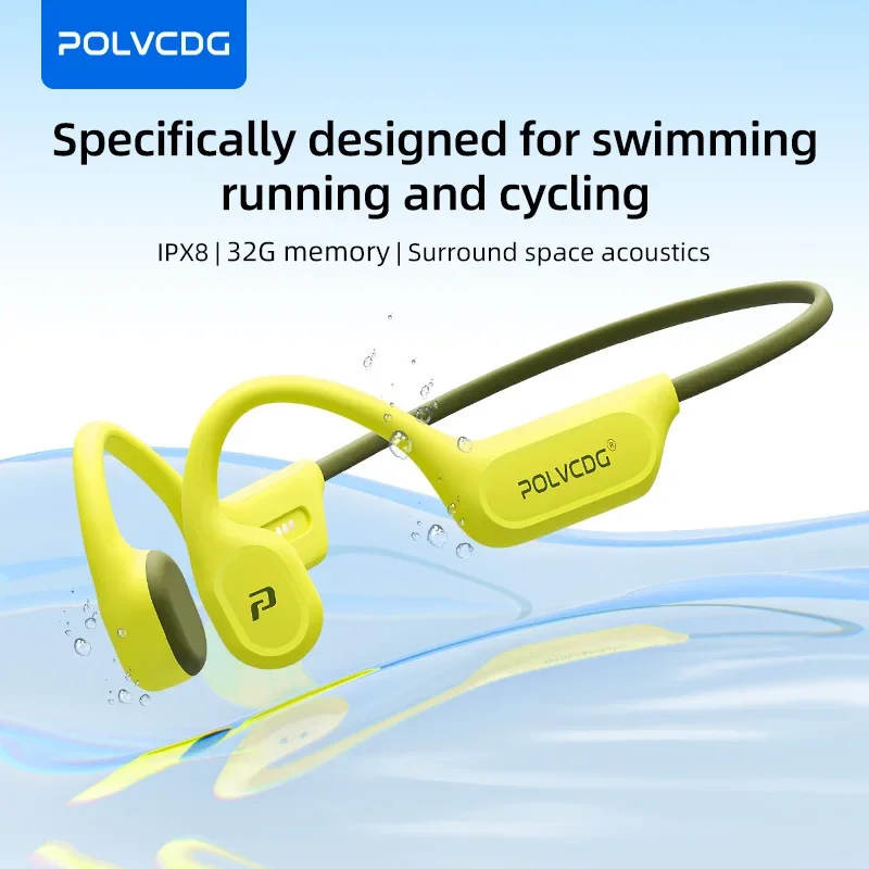 Bone Conduction Headphones Swimming Ip68 - POLVCDG X9 Knochenleitungs-Schwimmkopfhörer 32G IPX8 Wasserdicht