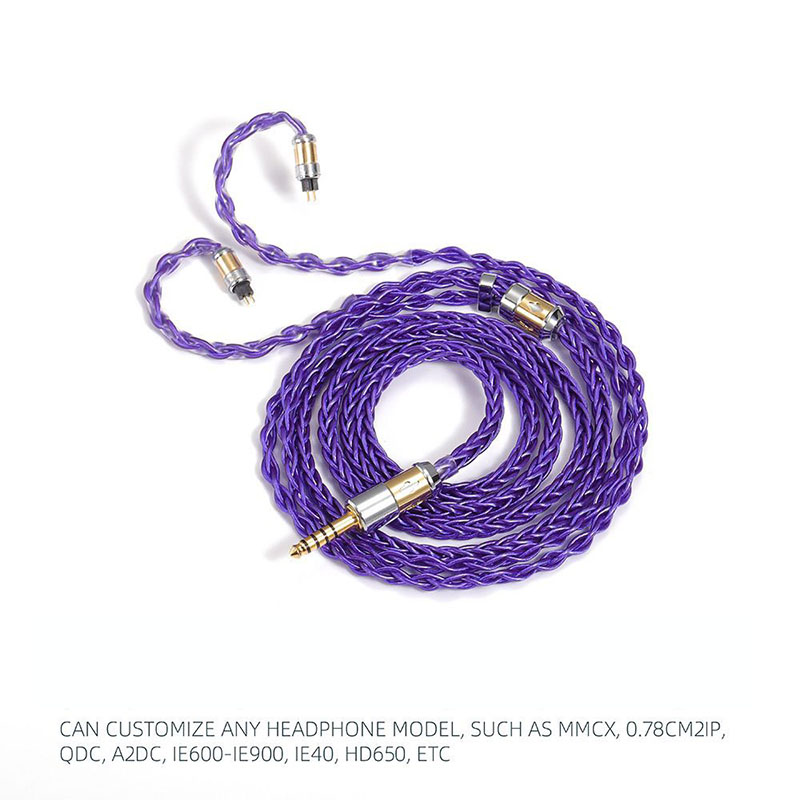 8-Kern Versilbertes MMCX Kopfh – Balanced Headphone Cable 4.4Mm Mmcx Bewertung und Preis
